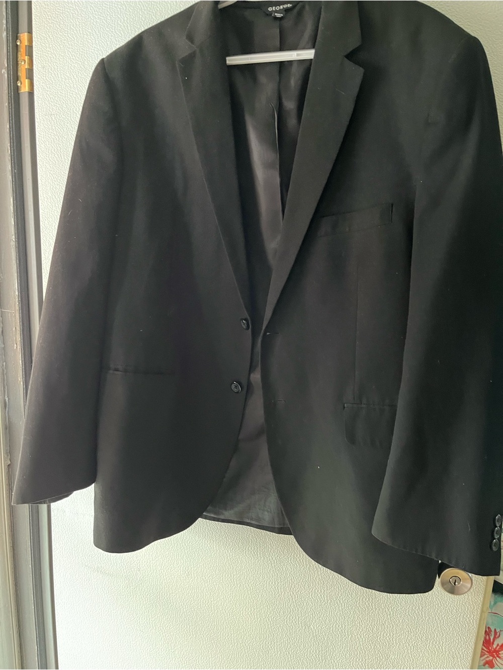 George Black Men's Two-Button Notch Lapel Blazer